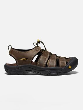Keen Newport Fisherman outdoor nubuck brown leather washable sandal mens sz